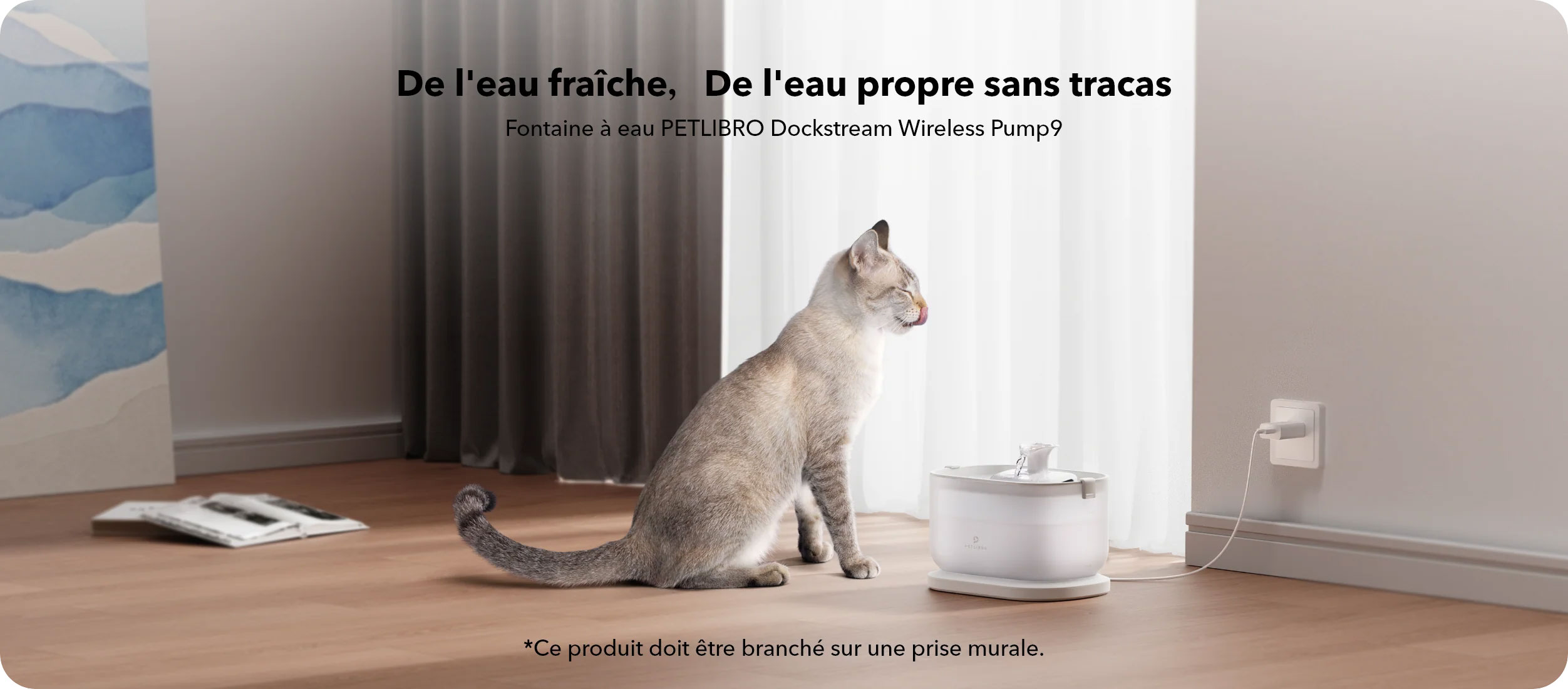 Fontaine à Eau PETLIBRO DockStream - Station de Charge Sans Fil