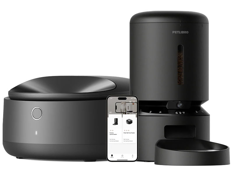 Pack Distributeurs de Nourriture PETLIBRO Polar + Granary avec Caméra Intégrée