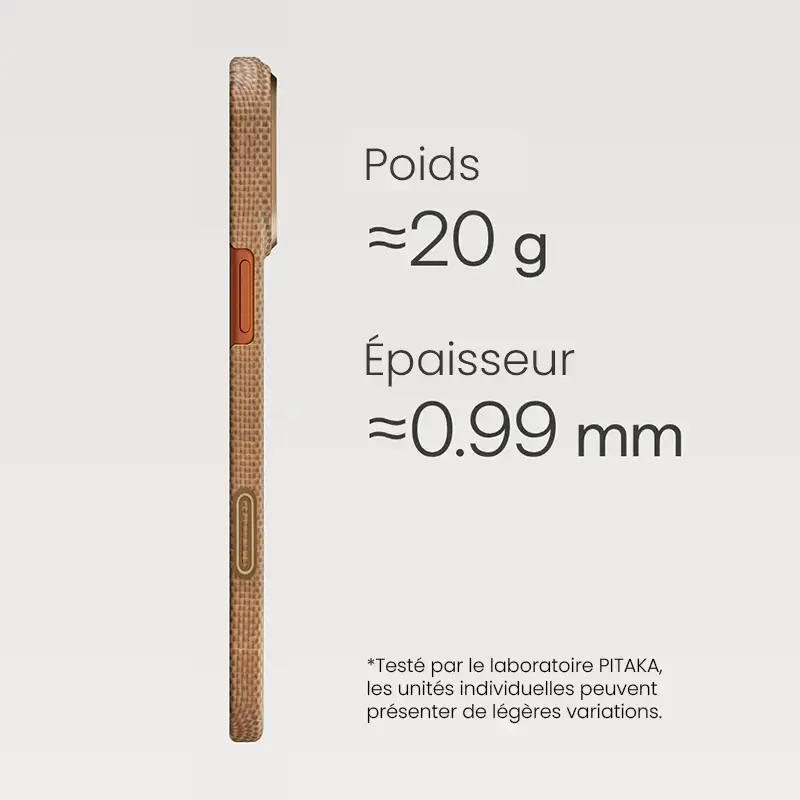 Coque MagSafe PITAKA Golden Glints Utra Slim pour iPhone 17 Pro