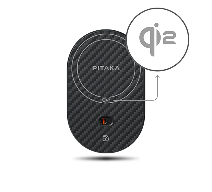 Chargeur de Voiture PITAKA MagEZ Pro 2 Qi2 MagSafe - Certification Qi2