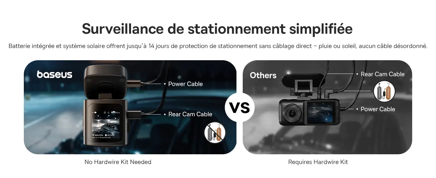 Caméra Dashcam BASEUS PrimeTrip VD1 Pro 4K