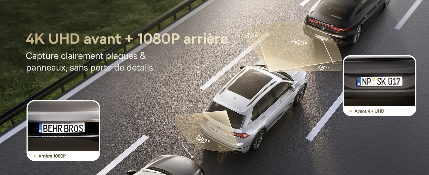 Caméra Dashcam BASEUS PrimeTrip VD1 Pro 4K