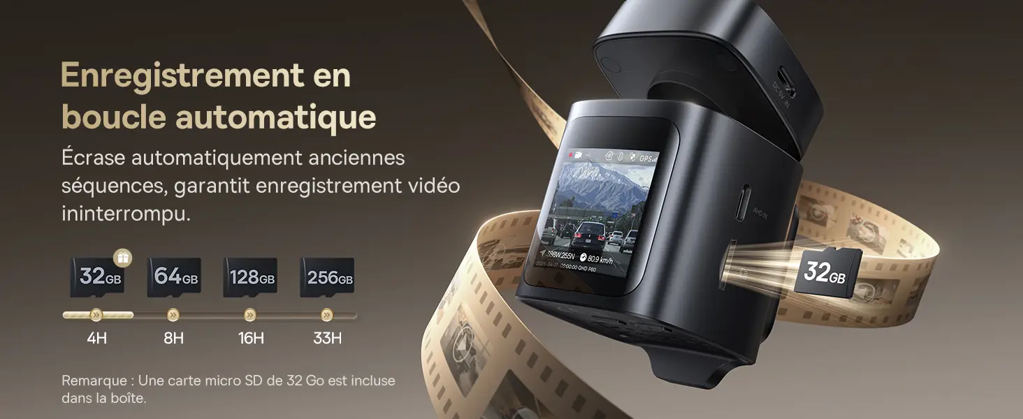Caméra Dashcam BASEUS PrimeTrip VD1 Pro 4K