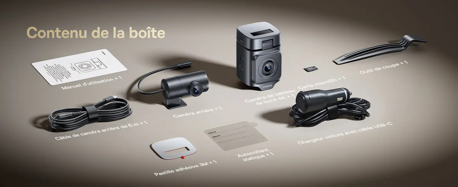 Caméra Dashcam BASEUS PrimeTrip VD1 Pro 4K
