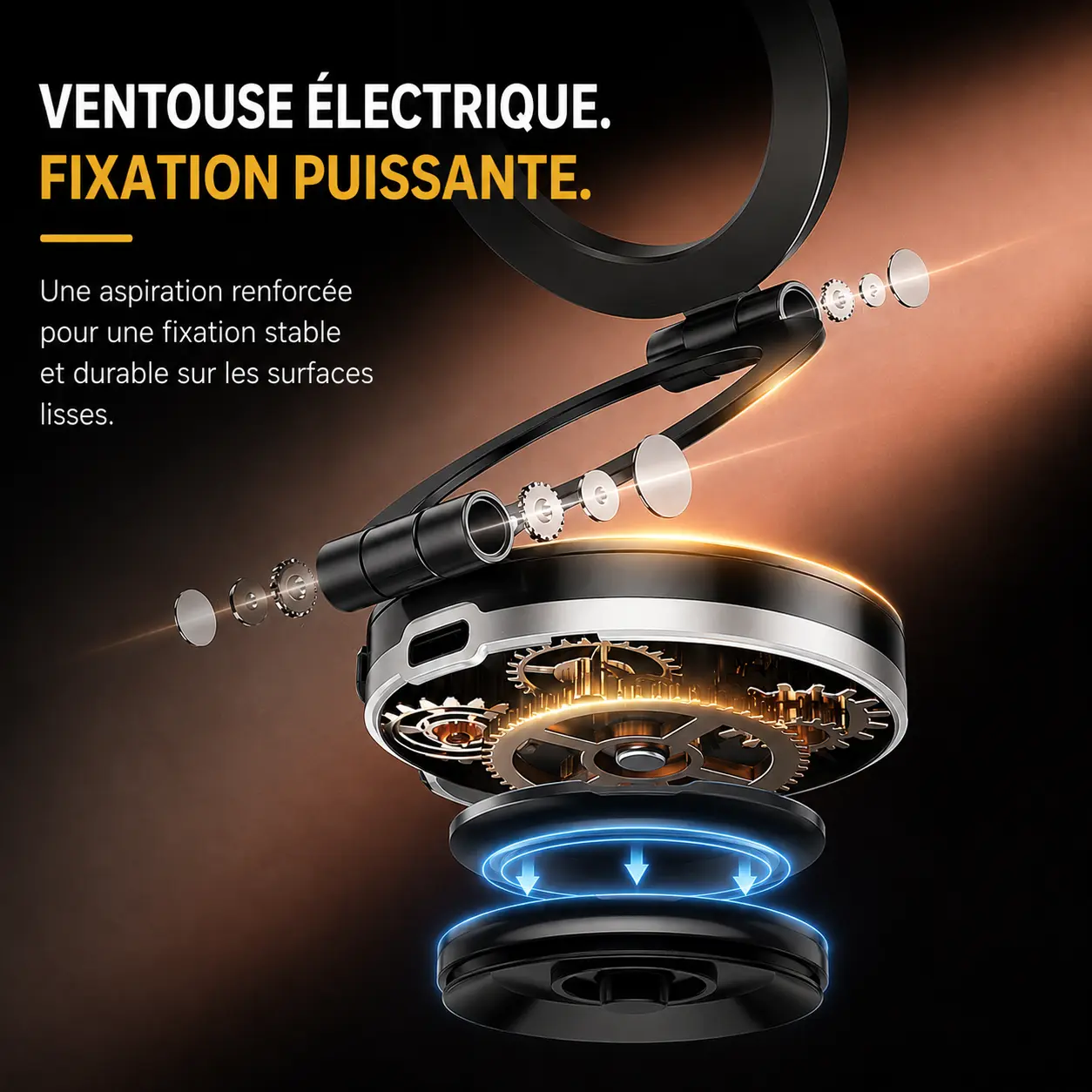 Ventouse électrique BLAVEC BHV-01 avec fixation puissante sur surface lisse