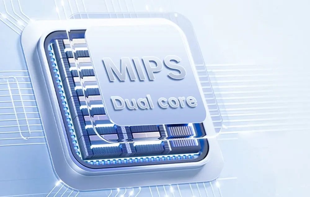 Processeur MIPS dual-core illustrant la performance de l’adaptateur Carlinkit Mini Ultra