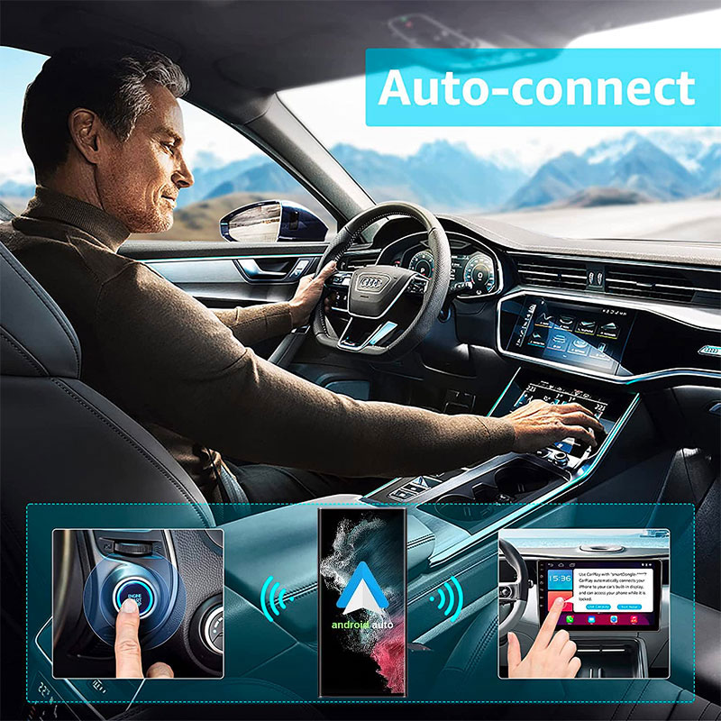 Adaptateur Sans Fil Android Auto pour Smartphone Android - Auto Connexion WiFi & Bluetooth