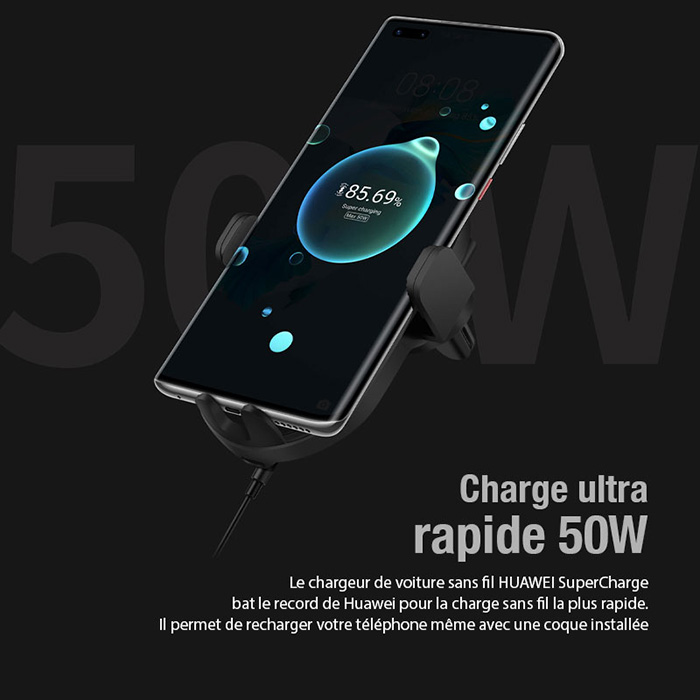 Chargeur Induction Pour Voiture HUAWEI SuperCharge 50W