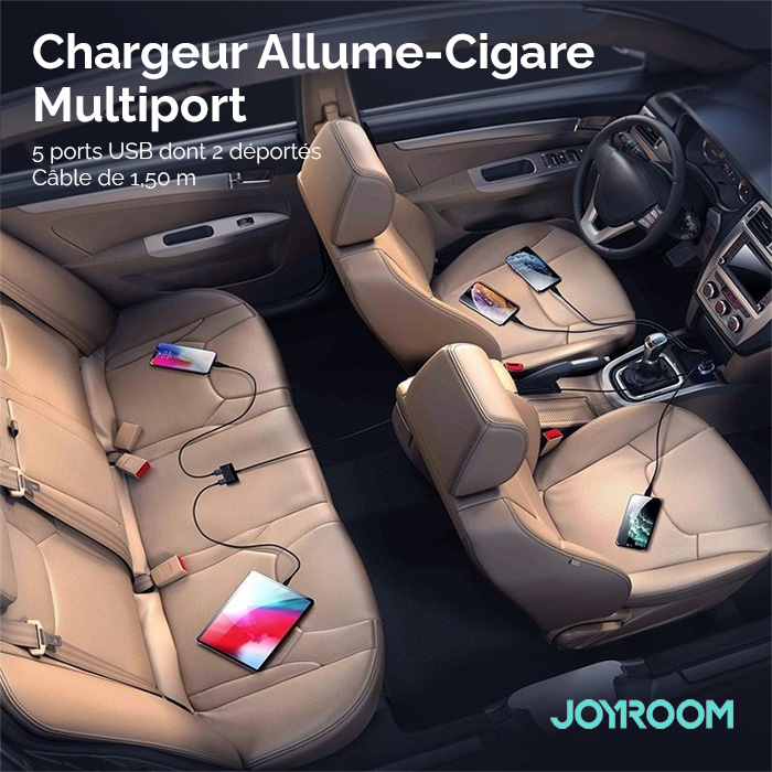 Chargeur Allume-Cigare Multi-Ports JOYROOM CL03