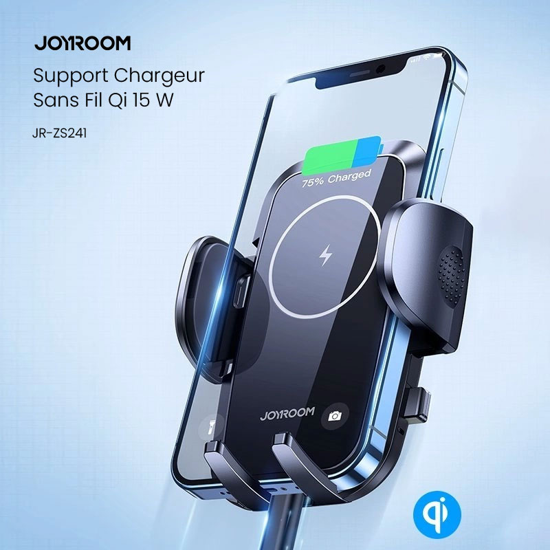 Support pour Voiture JOYROOM JR-ZS241 avec Charge Sans Fil Induction 15W