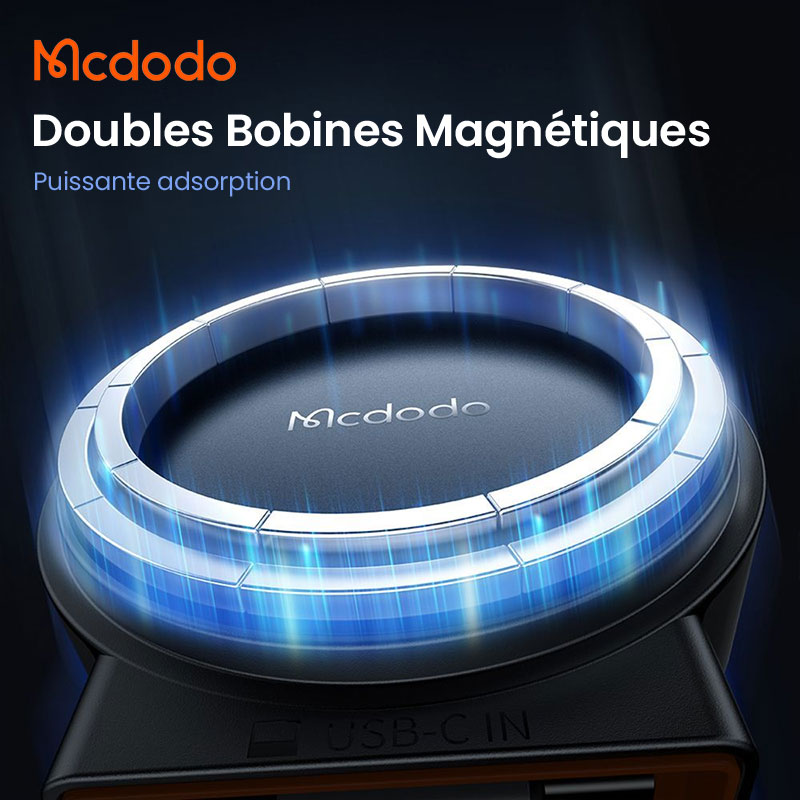 Chargeur MagSafe De Voiture HOCO HW-12 Avec Câble USB-C Enroulable