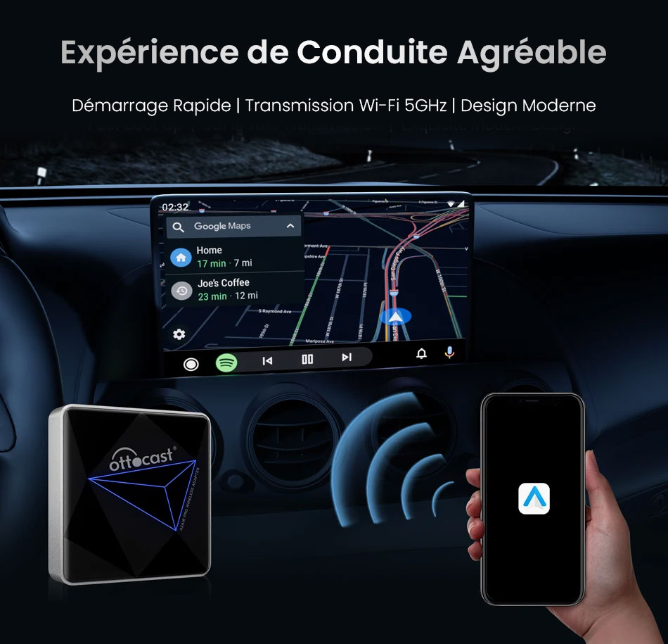 Adaptateur Sans Fil ANDROID Auto OTTOCAST A2Air Pro