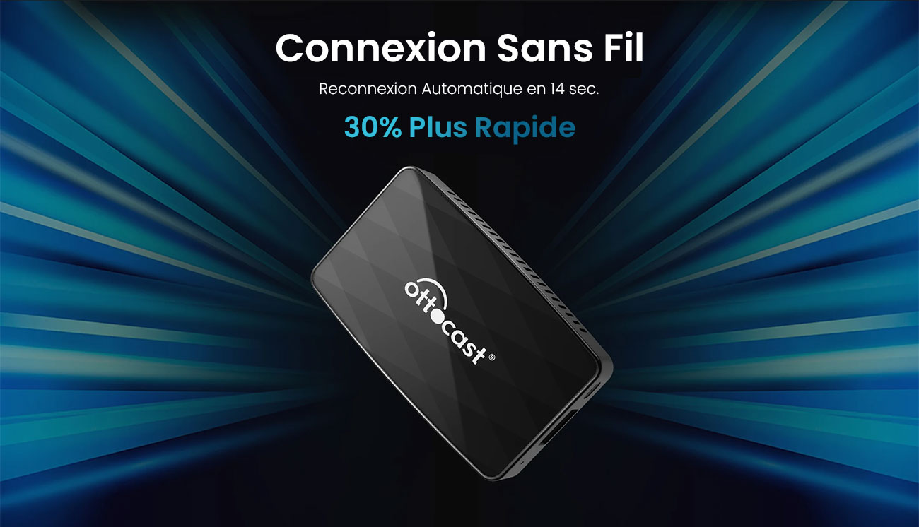 Adaptateur Sans Fil OTTOCAST MX Compatible CarPlay & Android Auto & AirPlay