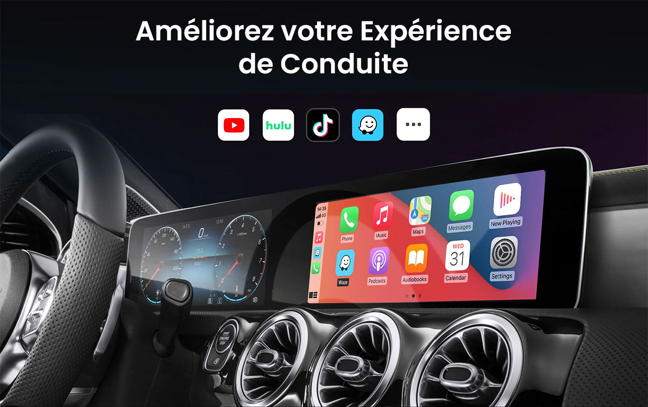 Adaptateur Sans Fil OTTOCAST MX Compatible CarPlay & Android Auto & AirPlay