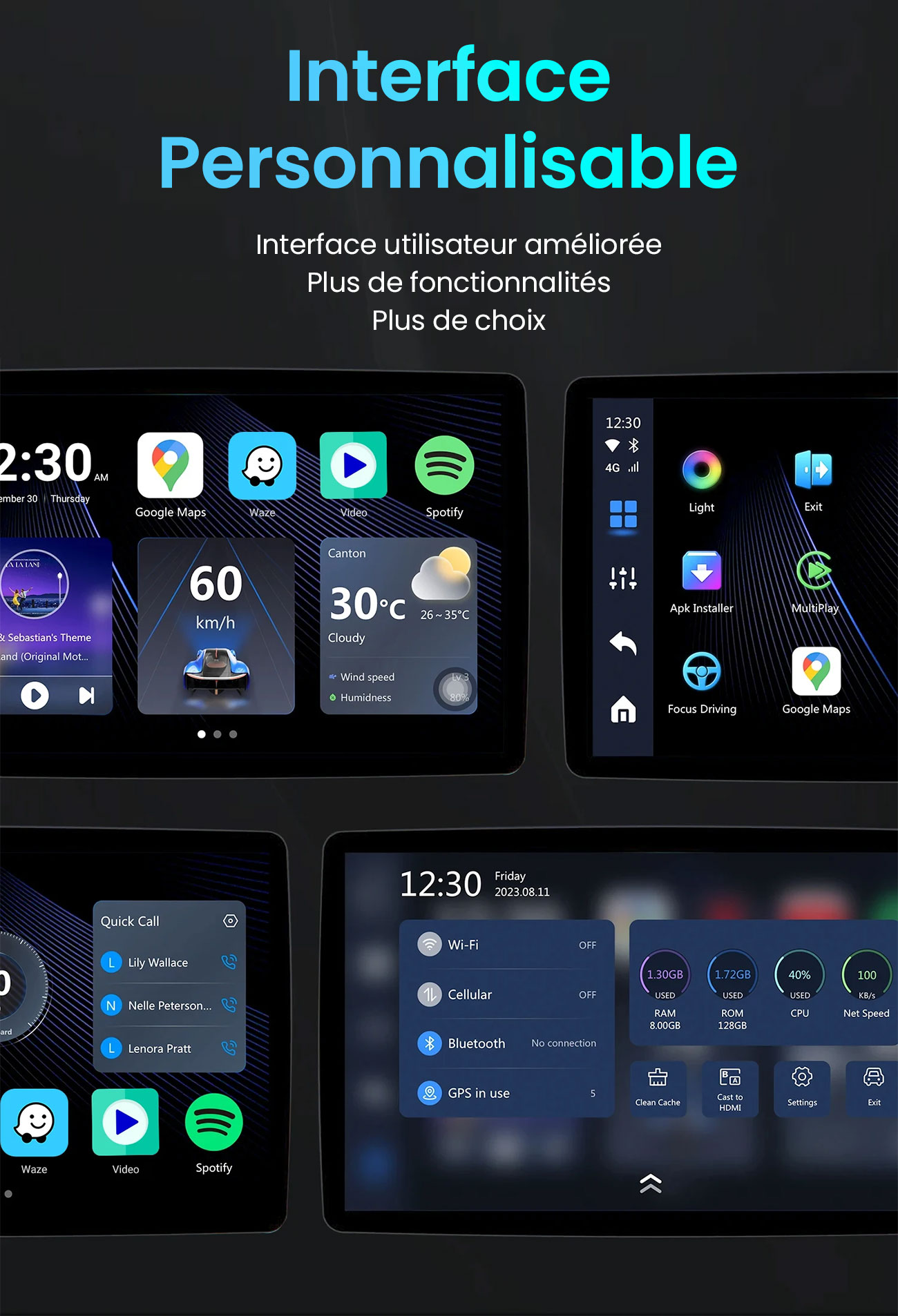 Adaptateur Sans Fil OTTOCAST P3 Compatible CarPlay & Android Auto