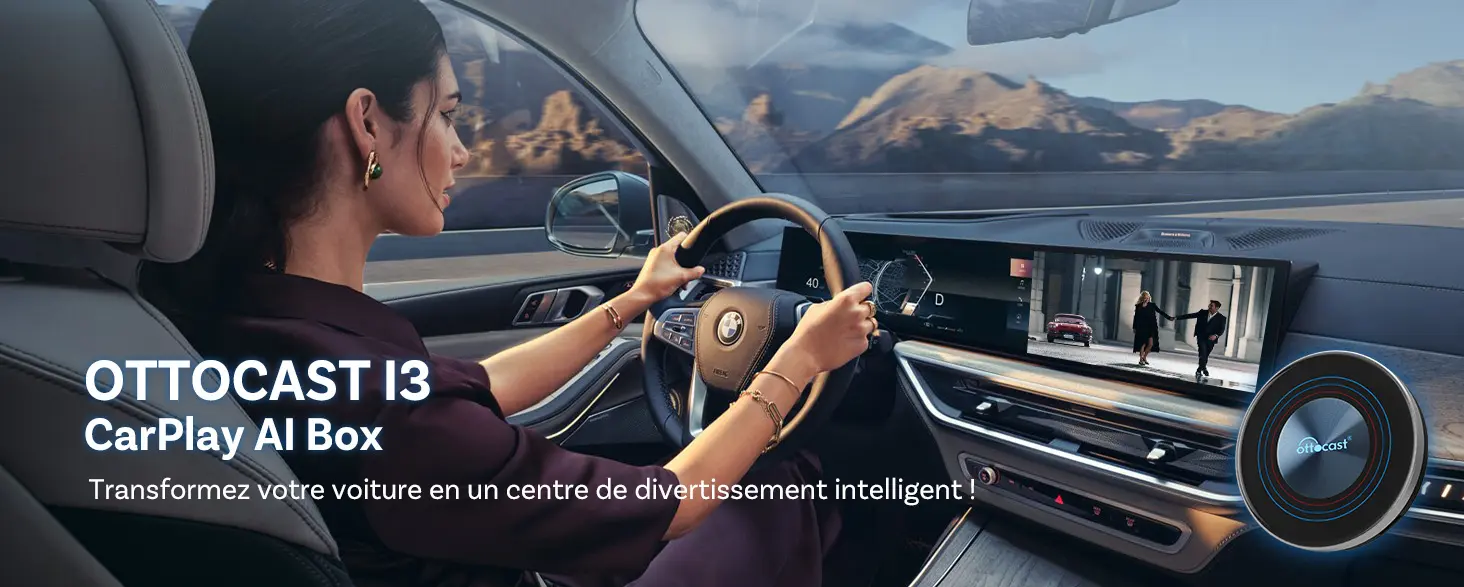 Adaptateur Sans Fil OTTOCAST OttoAibox i3 BMW CarPlay | Android 13 & GPS Intégrés