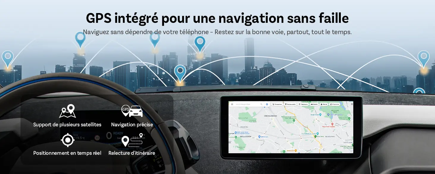 Adaptateur Sans Fil OTTOCAST OttoAibox i3 BMW CarPlay | Android 13 & GPS Intégrés