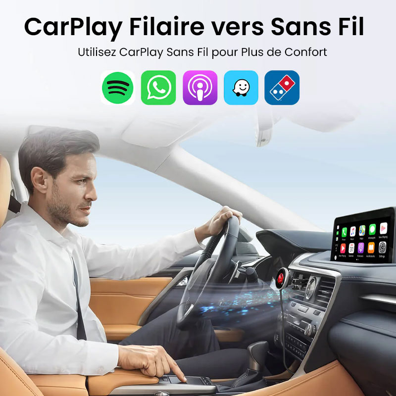 Adaptateur Sans Fil CarPlay OTTOCAST CarPlayClip pour iPhone