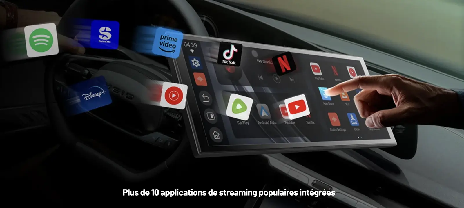 Écran Voiture OTTOCAST ScreenFlow 11,4' - CarPlay/Android Auto/Android 13