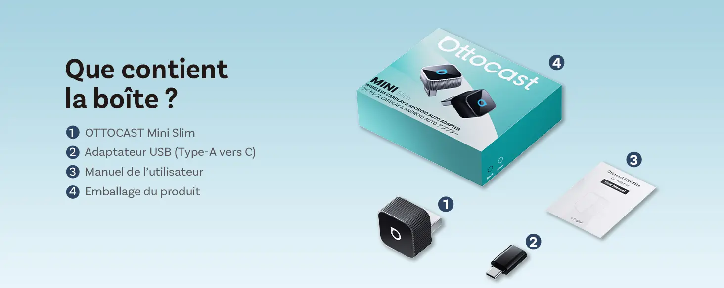 Adaptateur Sans Fil OTTOCAST Mini Slim