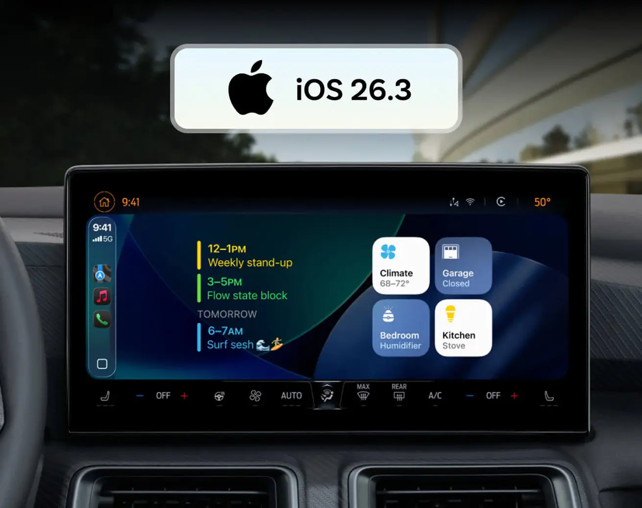 Widgets CarPlay personnalisés