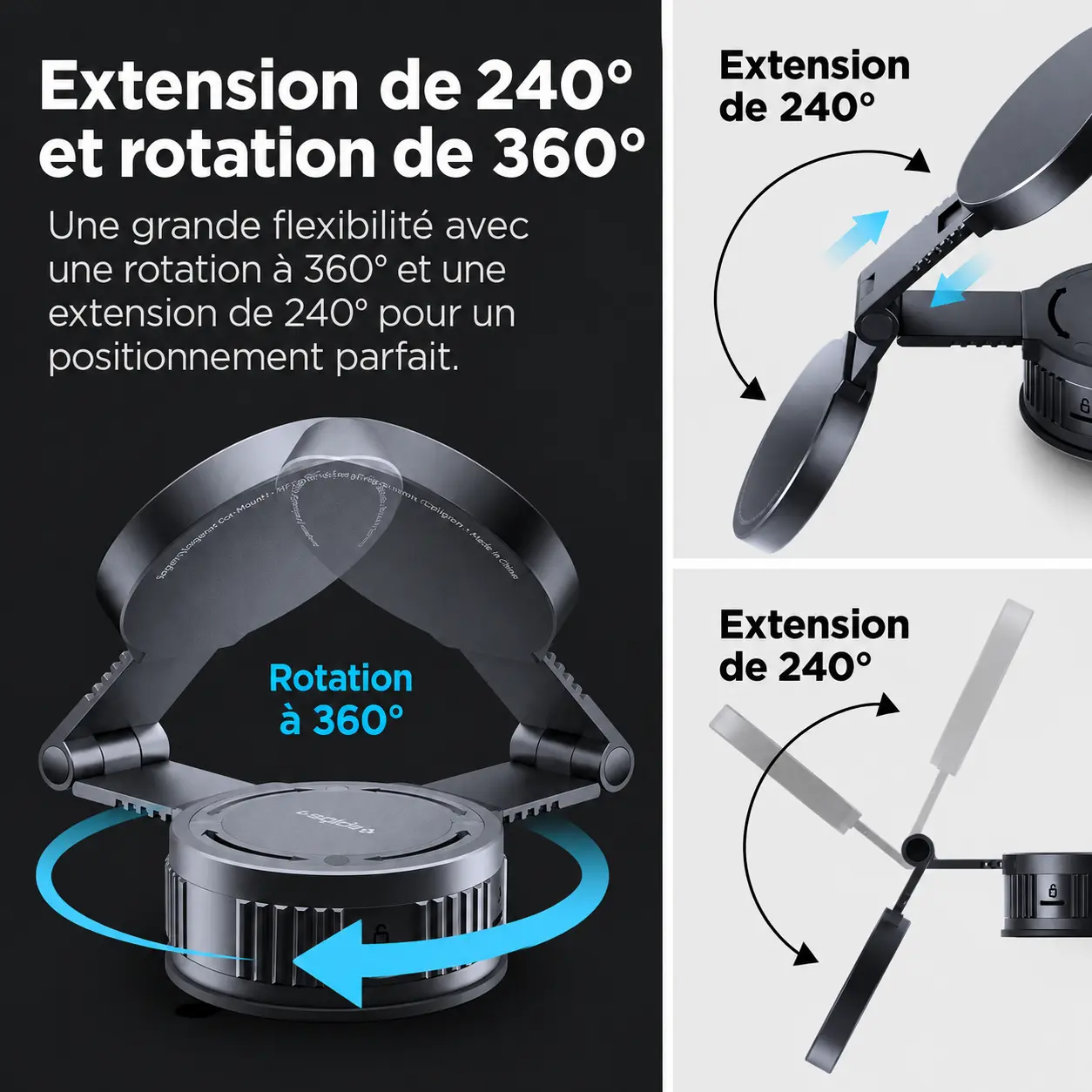 Rotation à 360 degrés du support Spigen MFT35-1