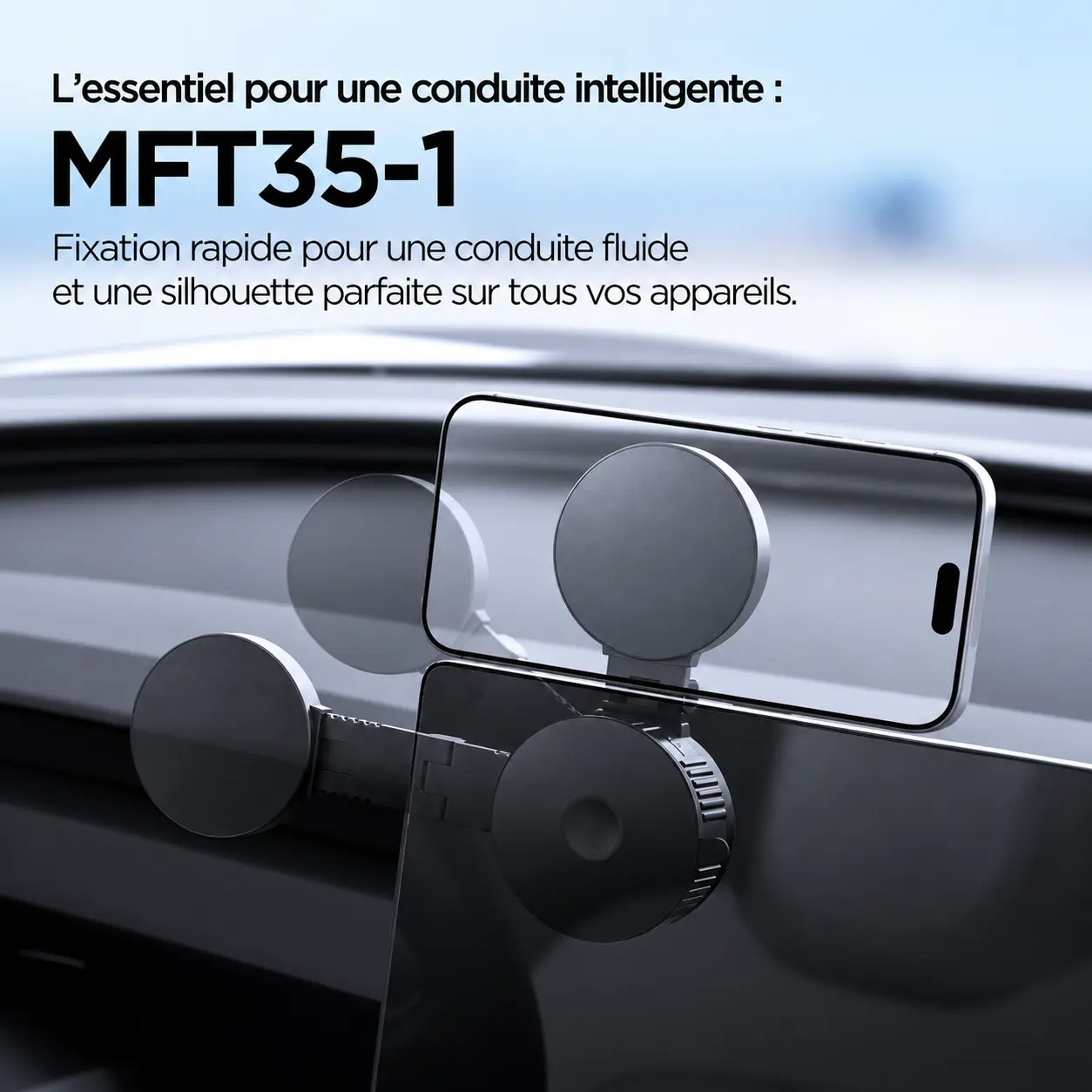 Présentation du support voiture MagSafe Spigen MFT35-1