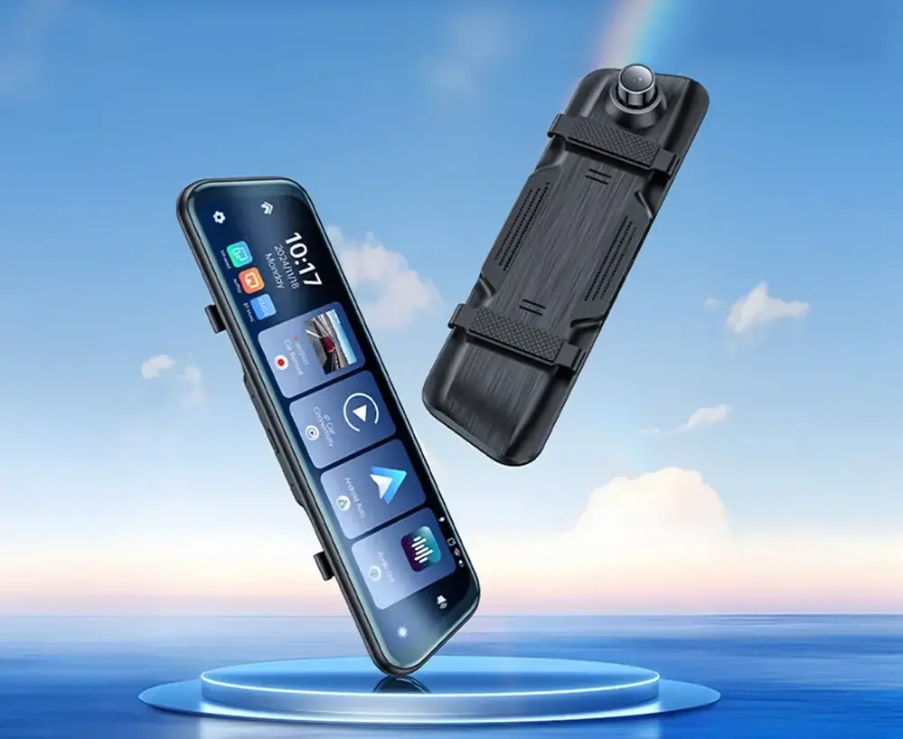 Rétroviseur connecté Yesido KM24 écran CarPlay 9,66 pouces avec dashcam