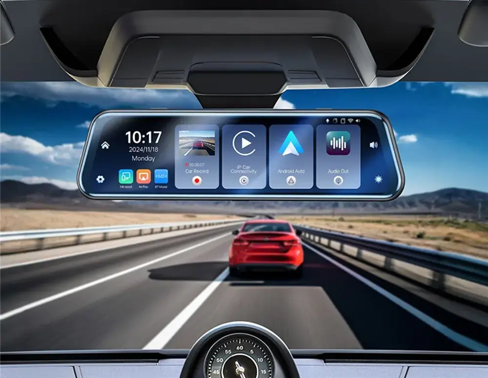 Rétroviseur connecté Yesido KM24 écran CarPlay conduite sécurisée sans gêne visibilité