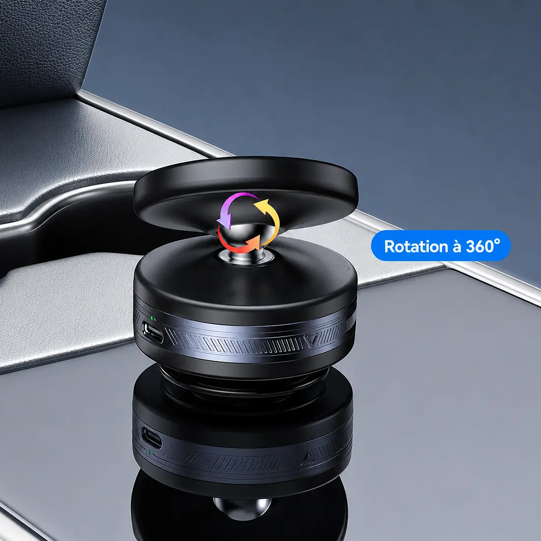 Rotule à 360 degrés du support magnétique voiture YESIDO C224 pour réglage de l'angle