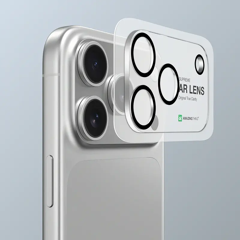Protection Caméra AMAZING THING Supreme Full Lens pour iPhone 17 Pro Max - Guide d'installation facile inclus