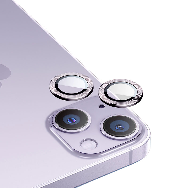 Protection Caméra BENKS Ultra Shield en Verre Trempé 9H & Cerclage Aluminium pour iPhone 14