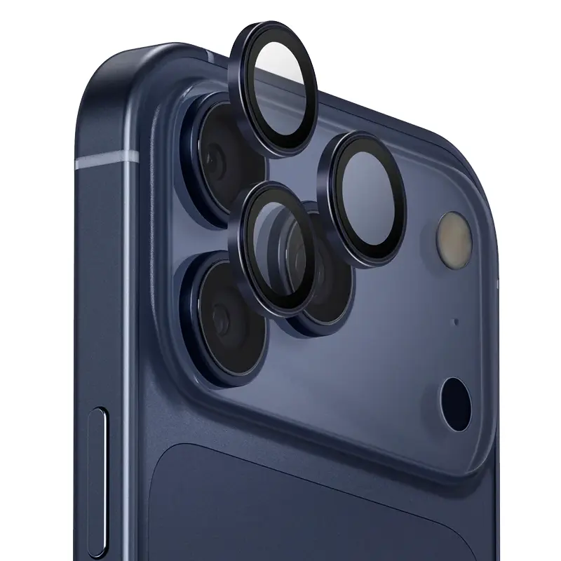 Protection Caméra UNIQ Optix AluGuard pour iPhone 17 Pro & 17 Pro Max - Coloris Bleu