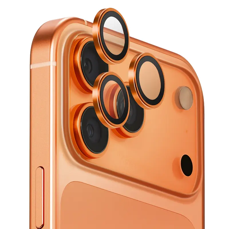 Protection Caméra UNIQ Optix AluGuard pour iPhone 17 Pro & 17 Pro Max - Coloris Orange