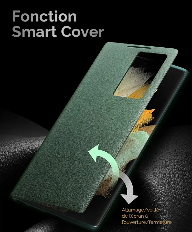 Étui Portefeuille QIALINO Business en Cuir Véritable pour Galaxy S25 Ultra