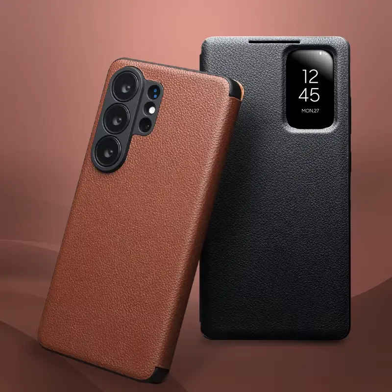 Étui cuir QIALINO Galaxy S26 Ultra noir