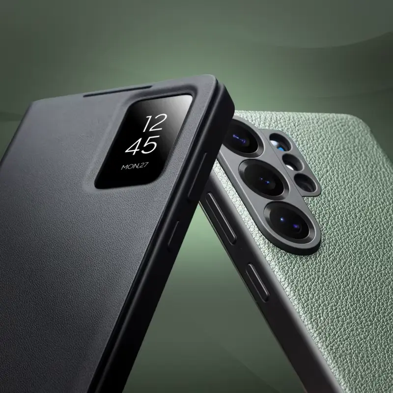 Protection module caméra étui cuir QIALINO Galaxy S26 Ultra cadre renforcé
