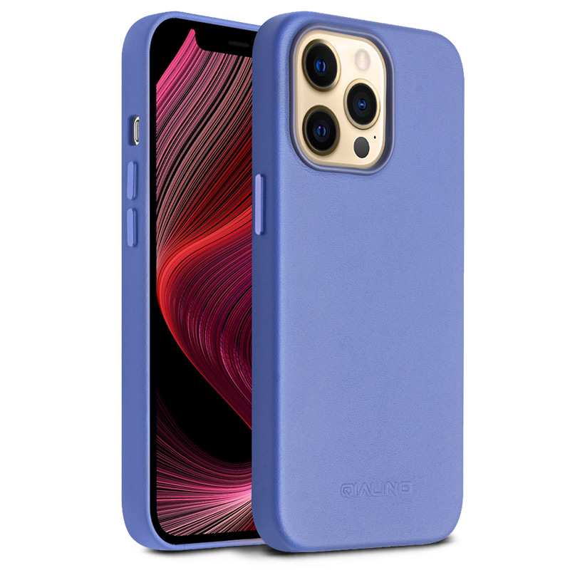 Coque QIALINO En Cuir Véritable Compatible MagSafe pour iPhone 13 Pro Max