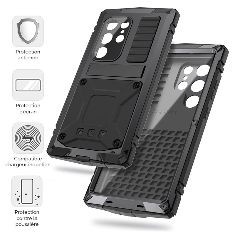 Coque Intégrale R-JUST Alphacell - Étanche IP64 pour Galaxy S24 Ultra