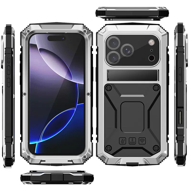 Coque Intégrale R-JUST Alphacell Antichoc pour iPhone 17 Pro Coloris Gris