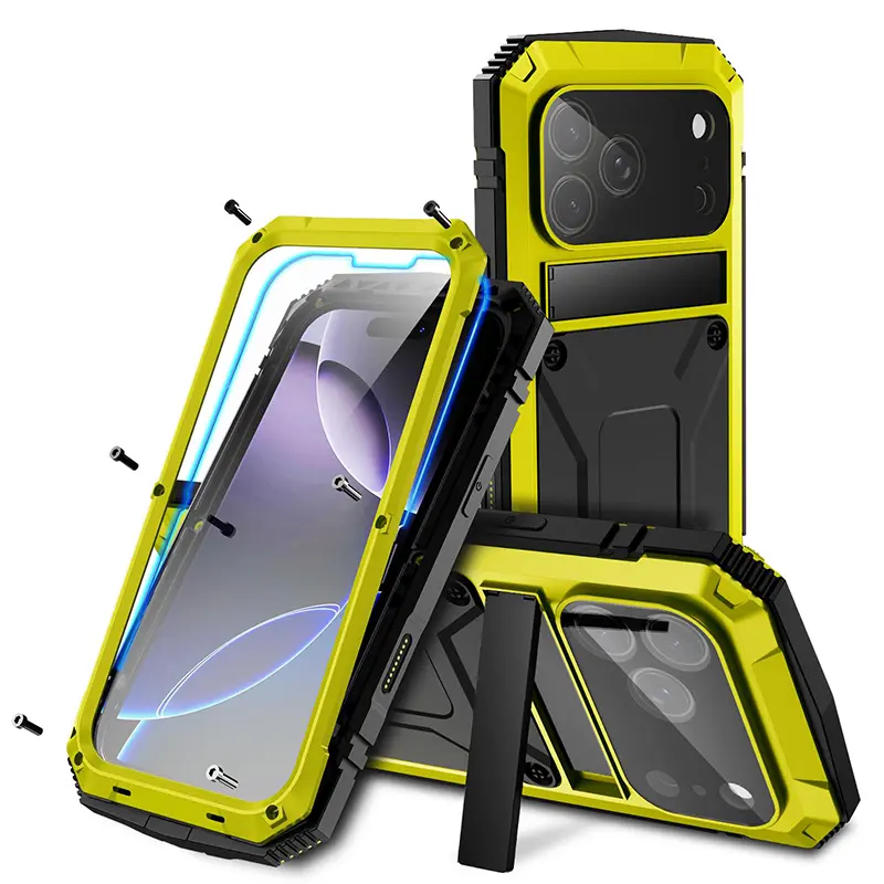 Coque Intégrale R-JUST Alphacell Jaune Étanche IP54 pour iPhone 17 Pro
