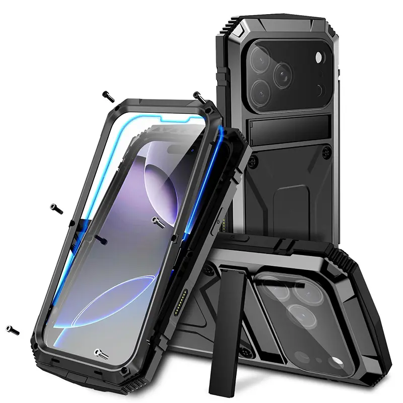 Coque Intégrale R-JUST Alphacell Noire Étanche IP54 pour iPhone 17 Pro