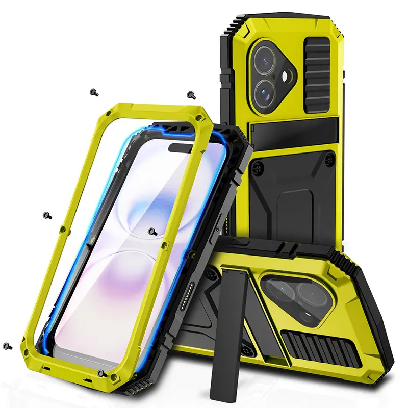 Coque Intégrale R-JUST Alphacell Jaune Étanche IP54 pour iPhone 17