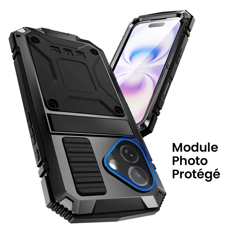 Coque Intégrale R-JUST Alphacell pour iPhone 17 avec Bloc Photo Protégé