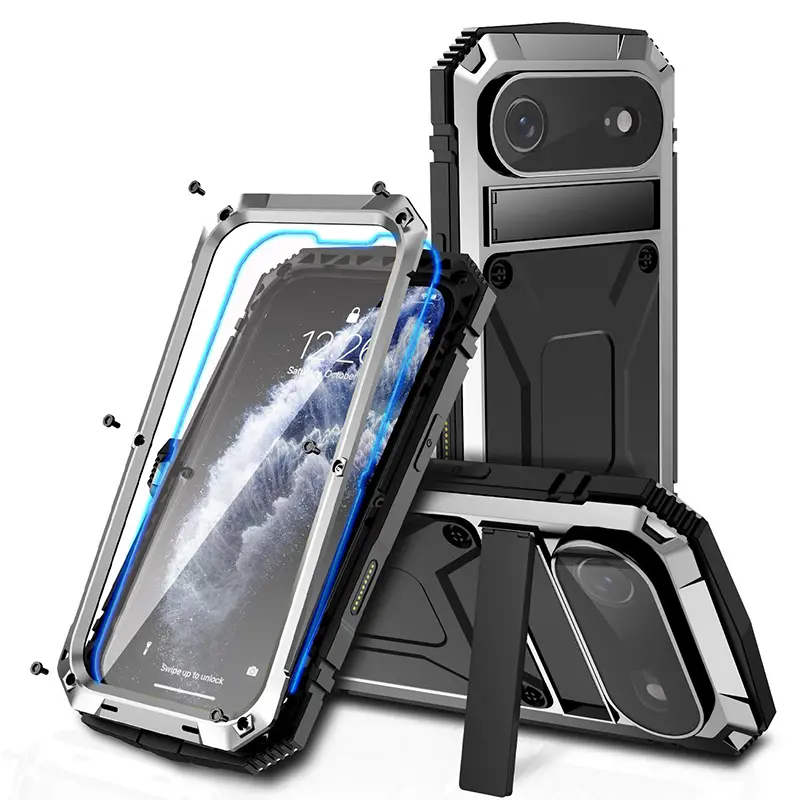 Coque Intégrale R-JUST Alphacell Grise Étanche IP54 pour iPhone Air