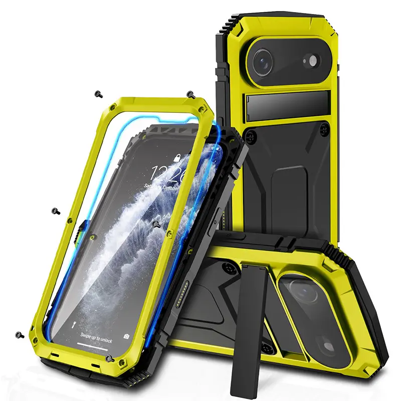 Coque Intégrale R-JUST Alphacell Jaune Étanche IP54 pour iPhone Air