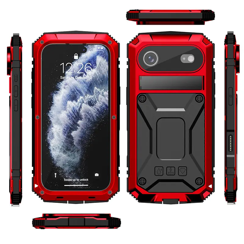 Coque Intégrale R-JUST Alphacell Antichoc pour iPhone Air Coloris Rouge