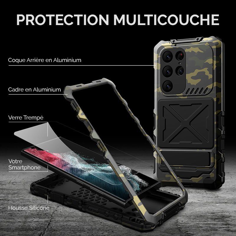 Coque Intégrale R-JUST Armor pour Galaxy S24 Ultra