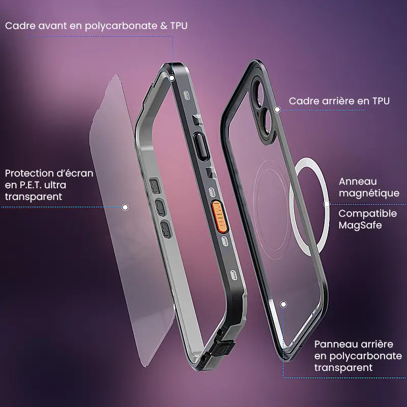 Coque Étanche Antichoc REDPEPPER Compatible MagSafe pour iPhone 17