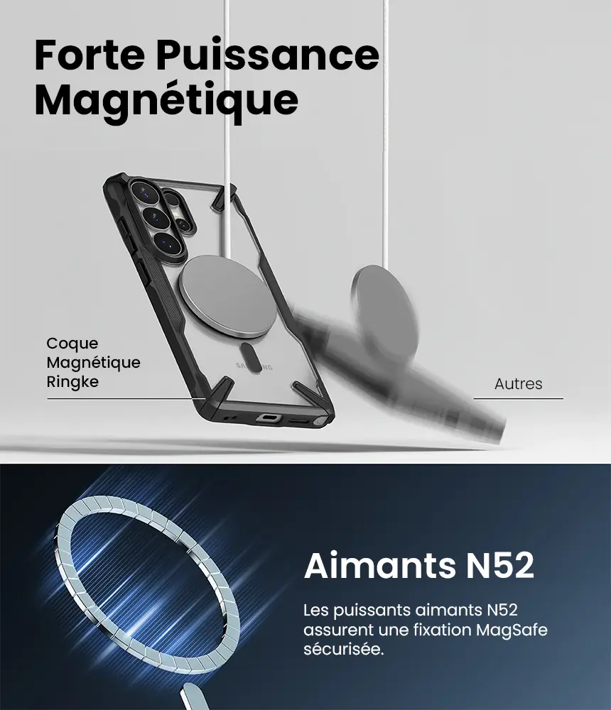Coque Galaxy S26 Ultra aimants N52 MagSafe